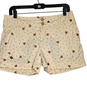 Daughters Of‎ The Liberation Beige Shorts Bees Embroidery Beehives Womens 6